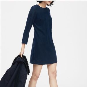 Banana Republic Navy Blue Velvet Shift Dress